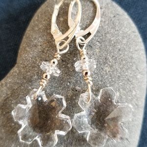 Crystal snowflake earrings